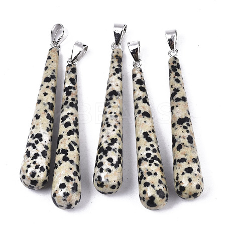 Natural Dalmatian Jasper Big Pendants G-S359-095-1