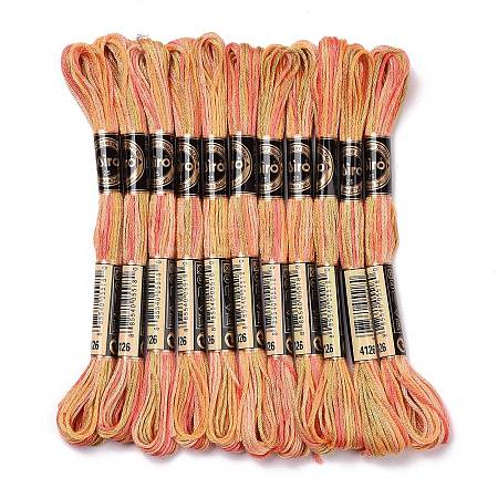 10 Skeins 6-Ply Polyester Embroidery Floss OCOR-K006-A24-1