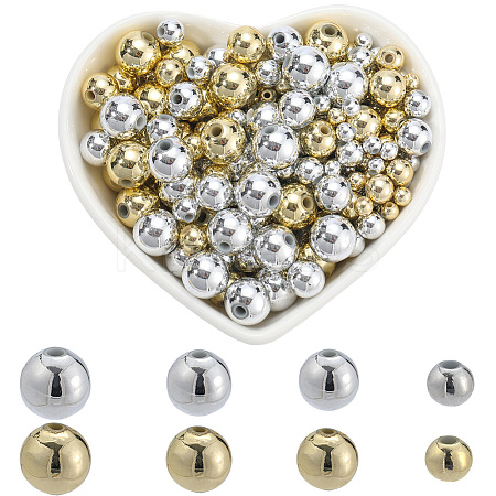 1000Pcs 8 Styles ABS Plastic Beads KY-SP0001-44-1