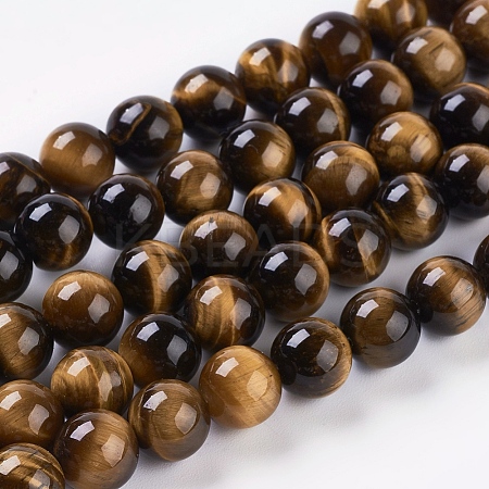 Natural Tiger Eye Beads Strands X-G-G099-8mm-5-1