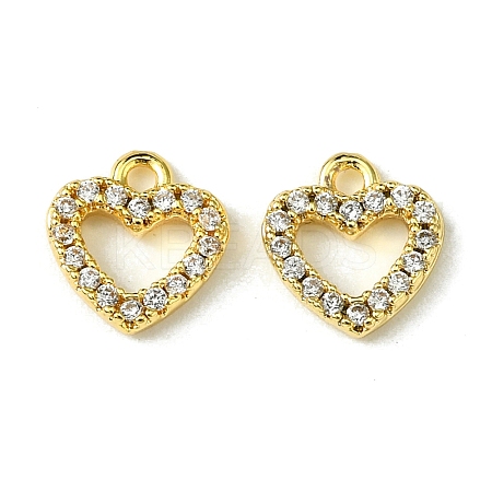 Valentine's Day Brass Micro Pave Cubic Zirconia Charms FIND-Z035-06G-1