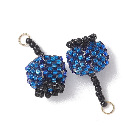 Glass Seed Beaded Pendants PALLOY-MZ01258-1