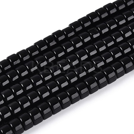Opaque Solid Color Glass Beads Strands GLAA-N026-2x4mm-11-1