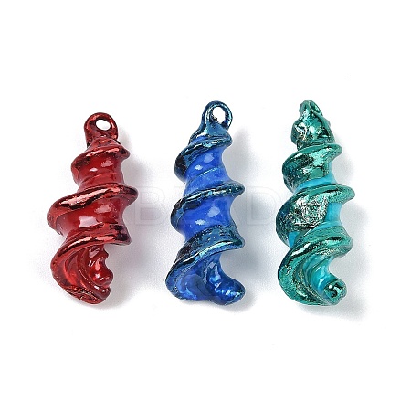 Spray Painted Natural Trochus Shell Pendants SHEL-K006-48-1