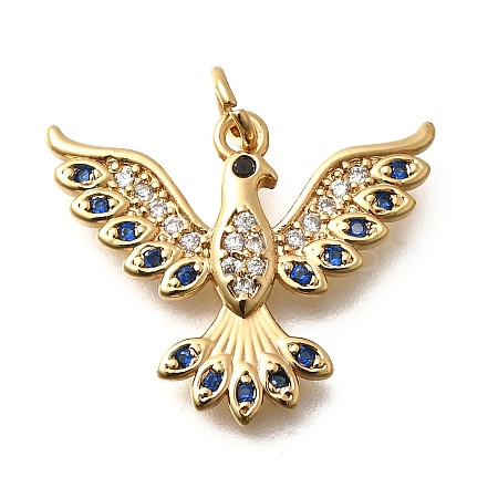 Brass Micro Pave Cubic Zirconia Pendants KK-B128-12G-01-1