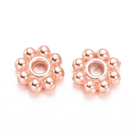 Alloy Daisy Spacer Beads LS-TIBEB-S039-064RG-RS-1