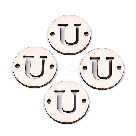 Unfinished Natural Poplar Wood Links Connectors WOOD-S045-140B-01U-1