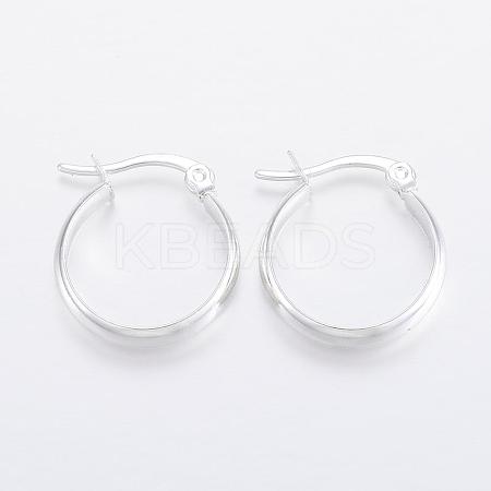 304 Stainless Steel Hoop Earrings EJEW-H327-02A-1