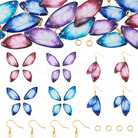DIY Butterfly Wings Dangle Earring Making Sets DIY-TA0013-28-1