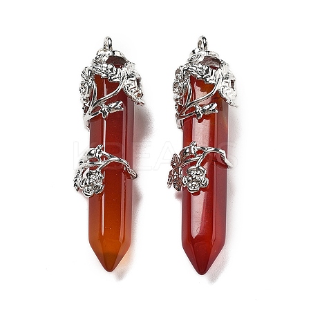 Natural Carnelian Big Pointed Pendants G-A172-16J-1