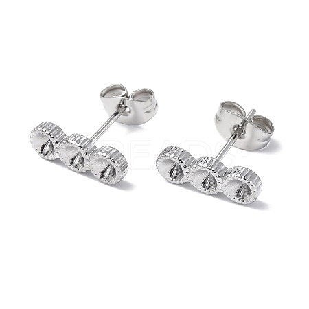 Non-Tarnish 304 Stainless Steel Stud Earring Findings STAS-F286-08P-1