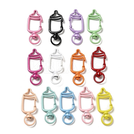 Spray Painted Alloy Swivel Clasps X-FIND-M008-01-1