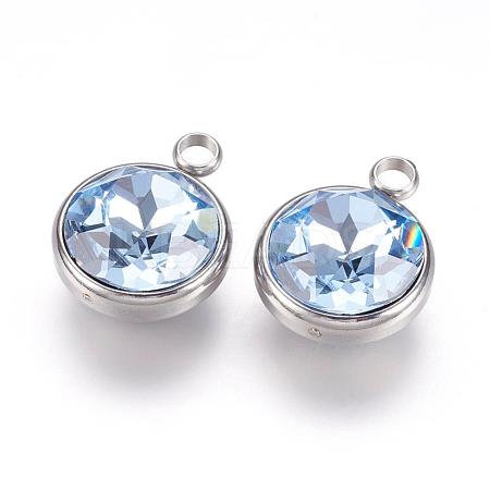 K9 Glass Rhinestone Pendants STAS-F123-26J-1