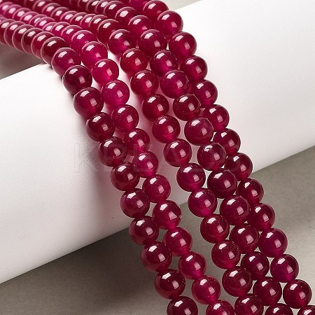Natural Malaysia Jade Bead Strands G-M101-6mm-08-1
