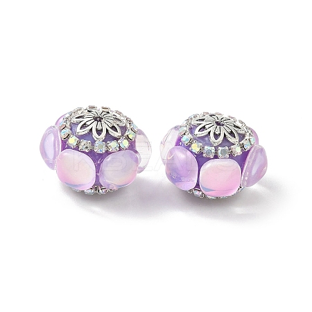 Acrylic Rhinestone Rondelle Beads CLAY-NH0003-02AS-03-1