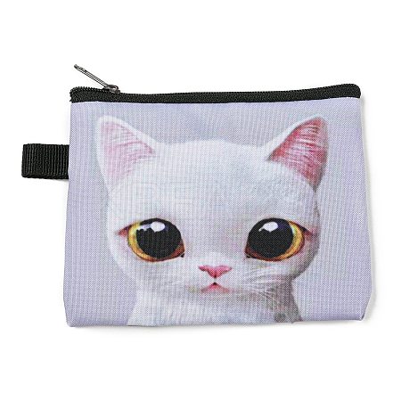 Cute Cat Polyester Zipper Wallets ANIM-PW0002-28A-1