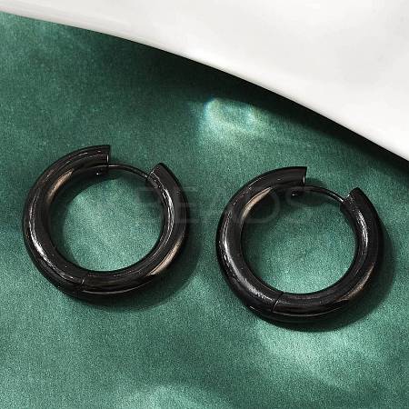 202 Stainless Steel Polishing Hoop Earrings EJEW-M106-02EB-06-1