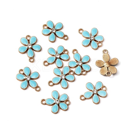 Zinc Alloy Enamel Links Connectors ENAM-WH0054-33A-1
