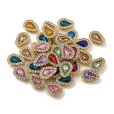 Acrylic Rhinetsone Cabochons FIND-C054-01G-1