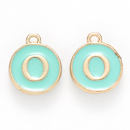 Golden Plated Alloy Enamel Charms X-ENAM-S118-05O-1