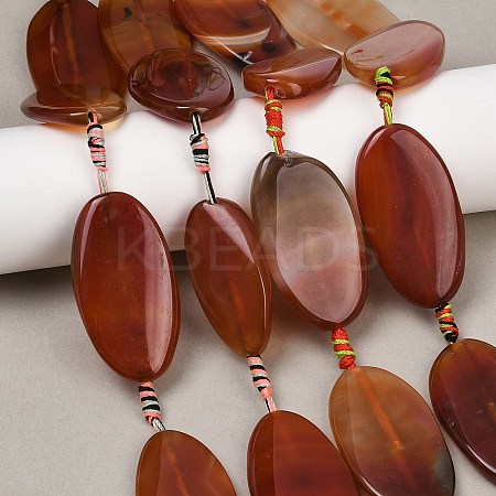 Natural Banded Agate Beads Strands G-F825-H01-02A-1