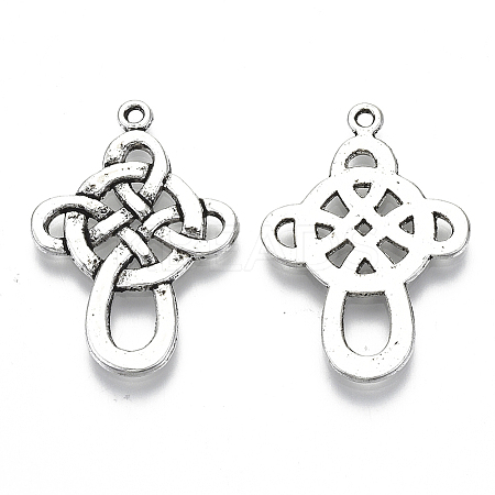 Chinese Knot Tibetan Style Pendants LS-TIBEP-A5642-AS-RS-1