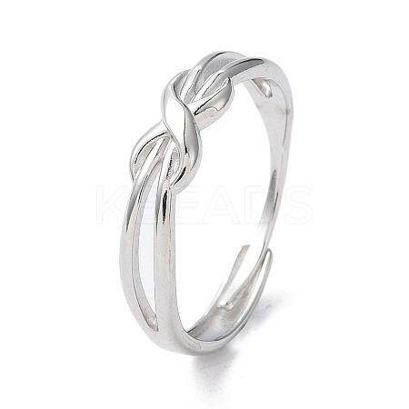 Non-Tarnish 304 Stainless Steel Infinity Adjustable Rings RJEW-D006-17P-1