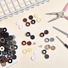 240Pcs 8 Colors PE Plastic Hinged Screw Covers CABI-CL0001-01-4