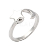 Brass Rotating Cuff Rings for Women RJEW-C132-02P-1