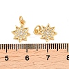 Brass Micro Pave Cubic Zirconia Charms KK-F927-09B-G-3