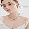 1Pc Brass Clear Cubic Zirconia Letter Pendant Necklaces NJEW-LP0001-32G-4