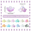 480Pcs 12 Colors Acrylic Bead Caps OACR-SC0002-31-2
