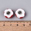 Lampwork & Brass Core European Beads LAMP-Q042-01F-3