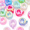 20Pcs UV Plating Transparent Acrylic European Beads OACR-TADJ0001-19Q-2