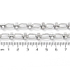 Tarnish Resistant 304 Stainless Steel Oval & Dumbbell Link Chain Unwelded X-STAS-B060-02P-2