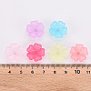 Transparent Frosted Acrylic Bead Caps MACR-S371-04A-4