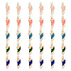 30Pcs 5 Colors Religion Alloy Enamel Connector Charms FIND-GO0001-62-1