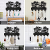 Wood & Iron Wall Mounted Hangers HJEW-WH0055-063-6