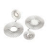 Non-Tarnish 304 Stainless Steel Sun Dangle Stud Earring Finding EJEW-C067-20P-2