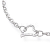 304 Stainless Steel Cable Chain Anklets AJEW-M026-08P-2