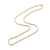 Brass Flower Link Chains Necklace for Women LS-NJEW-P265-12G-2