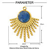 304 Stainless Steel with Natural Lapis Lazuli Pendants STAS-OY001-67G-2