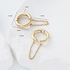 304 Stainless Steel Cuff Earrings RC5988-5