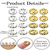 120Pcs 2 Colors Alloy Rhinestone Spacer Beads ALRI-YW0001-23-2