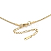 304 Stainless Steel Flower Pendant Round Snake Chain Necklaces NJEW-H044-07G-3