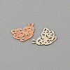 Butterfly Brass Cabochons MRMJ-WH0003-07F-G-1