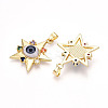 Brass Micro Pave Cubic Zirconia Pendants for Women KK-T070-105-2