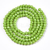 Opaque Solid Color Imitation Jade Glass Beads Strands EGLA-A039-P2mm-D21-3
