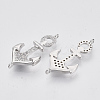 Brass Micro Pave Clear Cubic Zirconia Links Connectors ZIRC-T012-76P-2