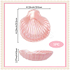 Shell Shaped Porcelain Jewelry Storage Display Trays for Rings AJEW-SP0006-06A-02-2
